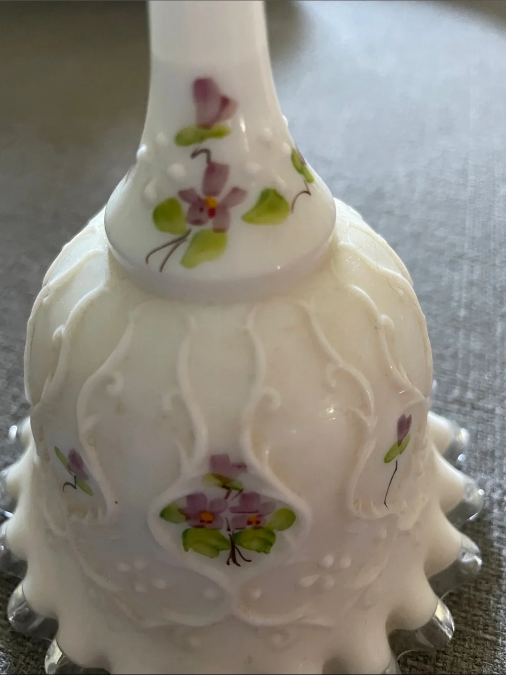 Fenton Silvercrest Bell signed Linda Fleming inside